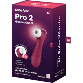 SATISFYER - PRO 2 GENERATION 3 LIQUID AIR TECHNOLOGY WINE RED мнения и цена с намаление от sex shop