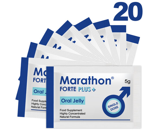 Marathon Forte Plus Oral Jelly - ядящо се желе за мъже - 20 броя мнения и цена с намаление от sex shop