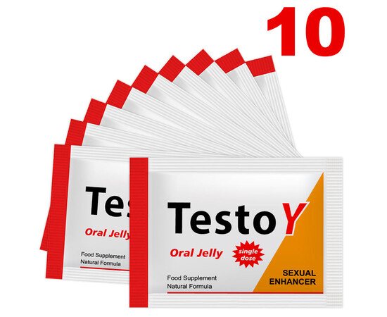 TestoY Oral Jelly ядящо се желе за ерекция - 10 броя мнения и цена с намаление от sex shop