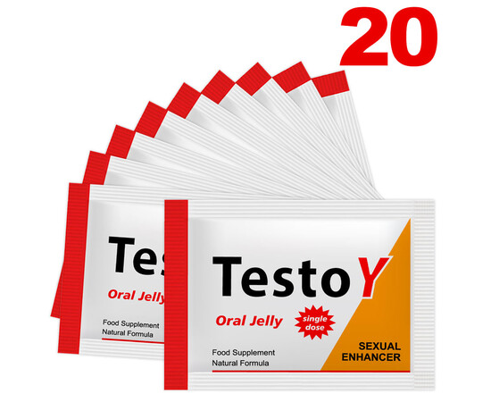 TestoY Oral Jelly ядящо се желе за ерекция - 20 броя мнения и цена с намаление от sex shop