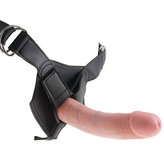 Реалистичен пенис колан King Cock Strap-On Harness 8"  Grosshandel