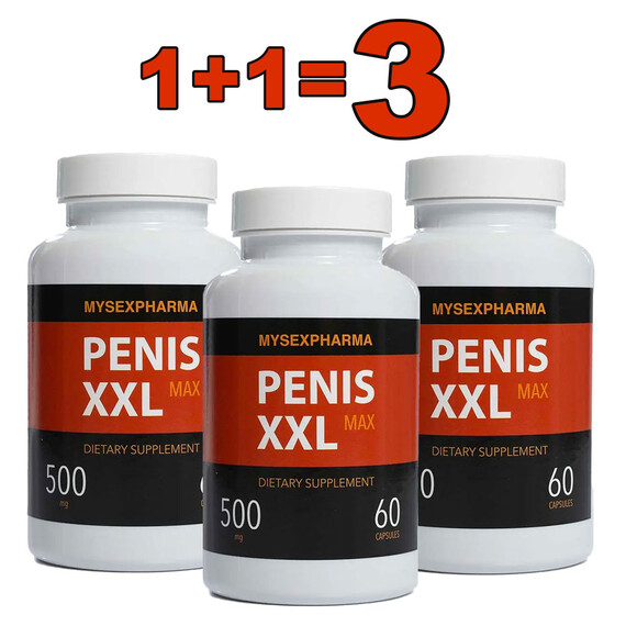 1+1=3 Хапчета за уголемяване на пениса Penis XXL Max  Пенис уголемяване