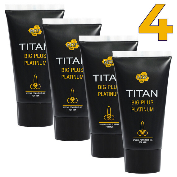 4 x Titan gel - Титан гел платинум за уголемяване на пениса  Уголемяване на пениса